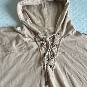 Aerie Cream Knit Hoodie